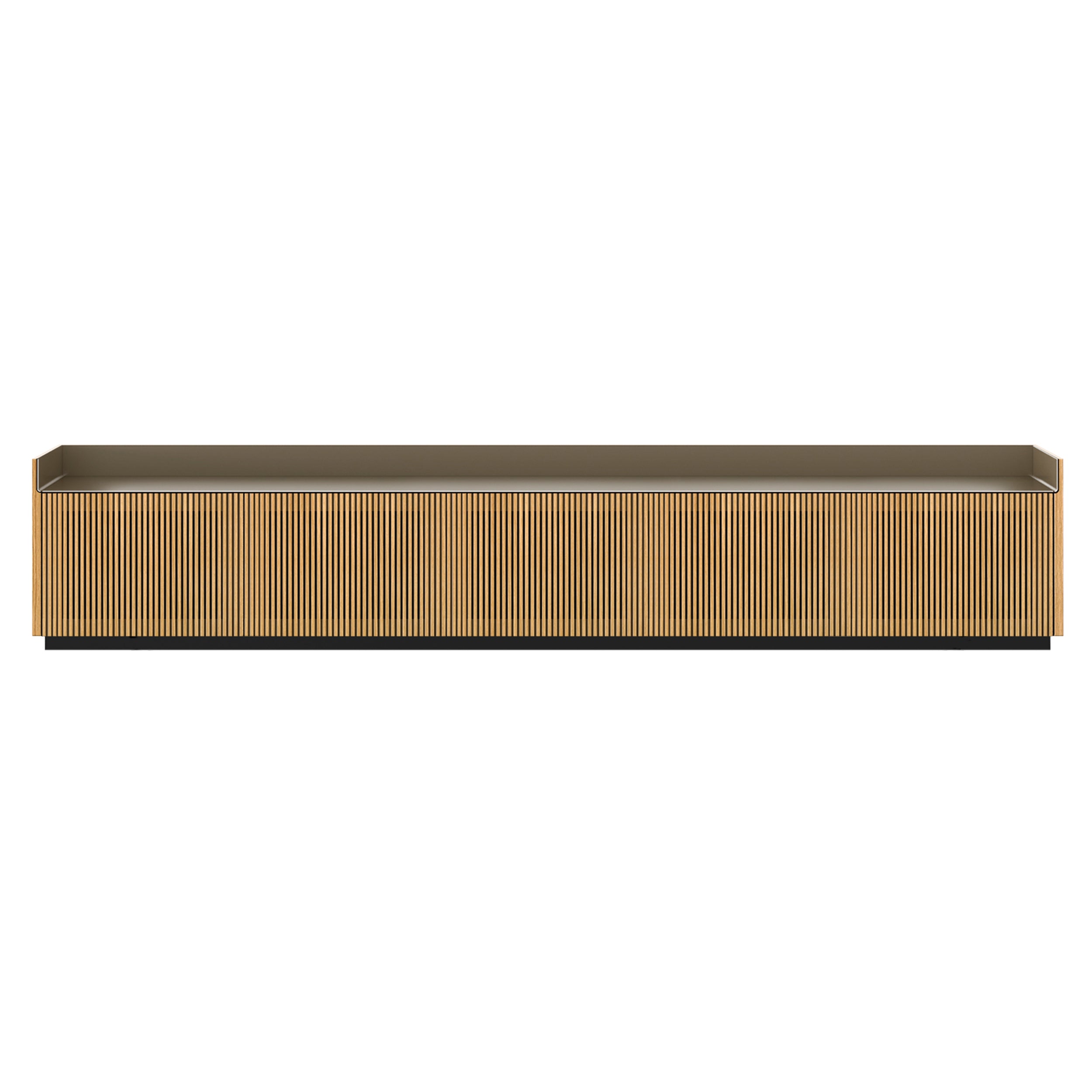 Stockholm STH507 Technic Sideboard: Composition 1 + Super-Matt Oak + Anodized Aluminum Bronze + Black