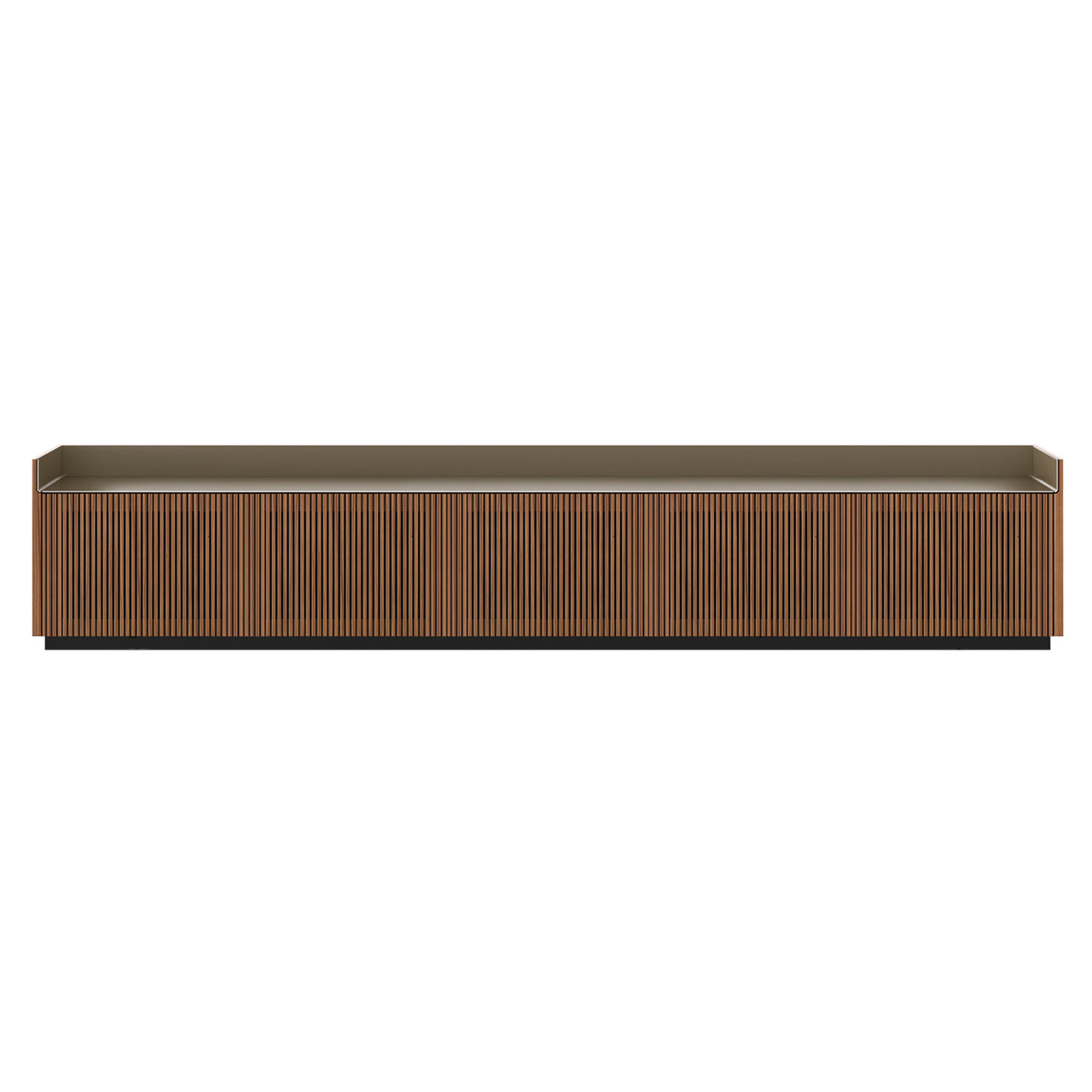 Stockholm STH507 Technic Sideboard: Composition 1 + Super-Matt Walnut + Anodized Aluminum Bronze + Black