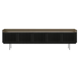 Stockholm STH507 Technic Sideboard: Composition 3 + Ebony Stained Oak + Anodized Aluminum Bronze + Black