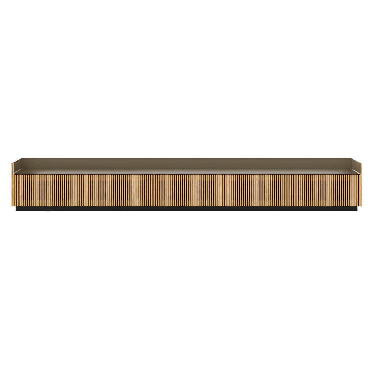 Stockholm STH557 Slim Sideboard: Composition 1 + Super-Matt Oak + Anodized Aluminum Bronze  + Black