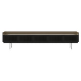 Stockholm STH557 Slim Sideboard: Composition 3 + Ebony Stained Oak + Anodized Aluminum Bronze + Black