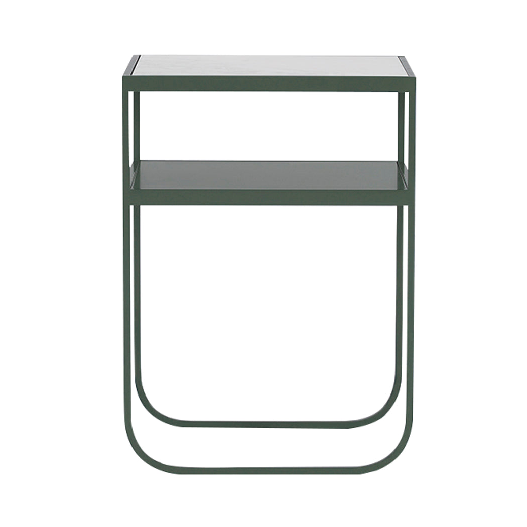 Nati Tati Console: High + Carrara Marble + Green Khaki