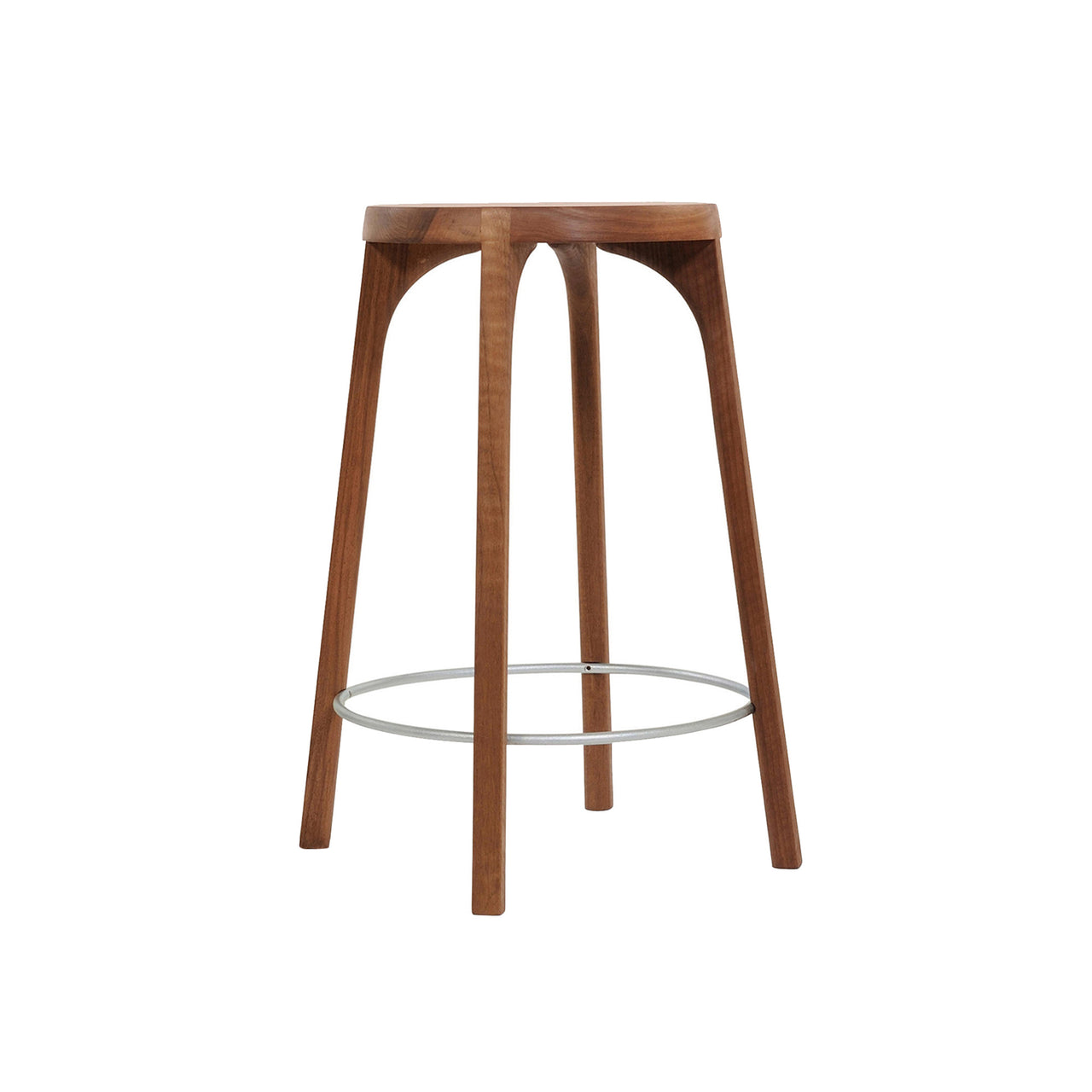 Tattoo Plain Bar + Counter Stool: Counter + Oiled Walnut