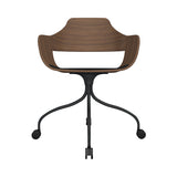 Showtime Chair with Wheel: Seat Upholstered + Anthracite Grey