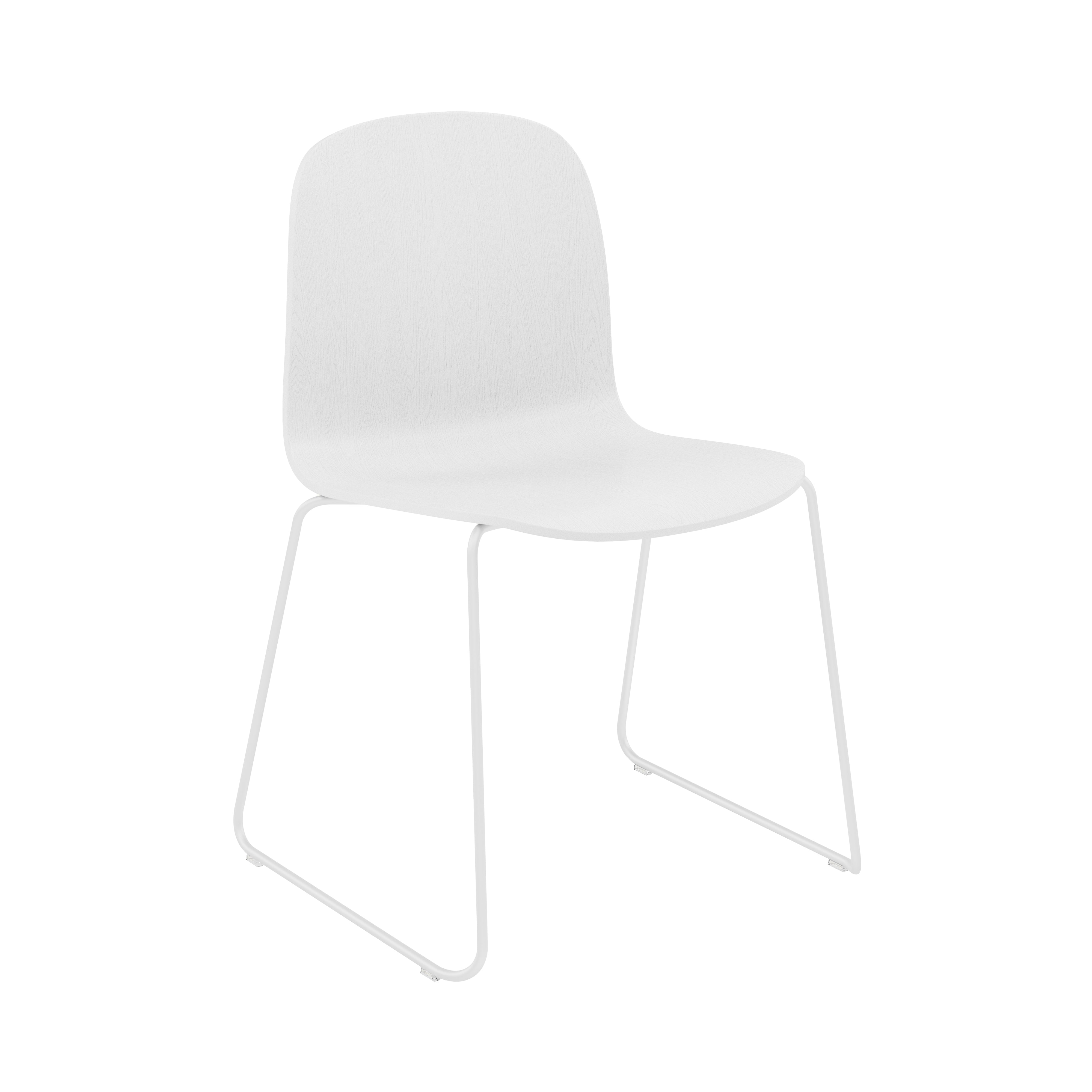 Visu Chair: Sled Base + White