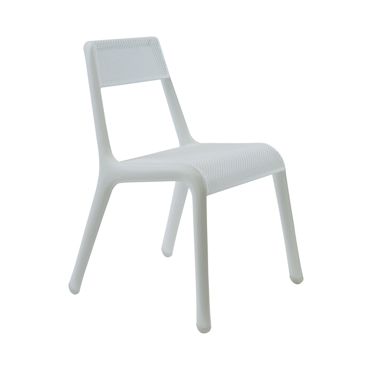 Leggera Chair: White Matt Steel