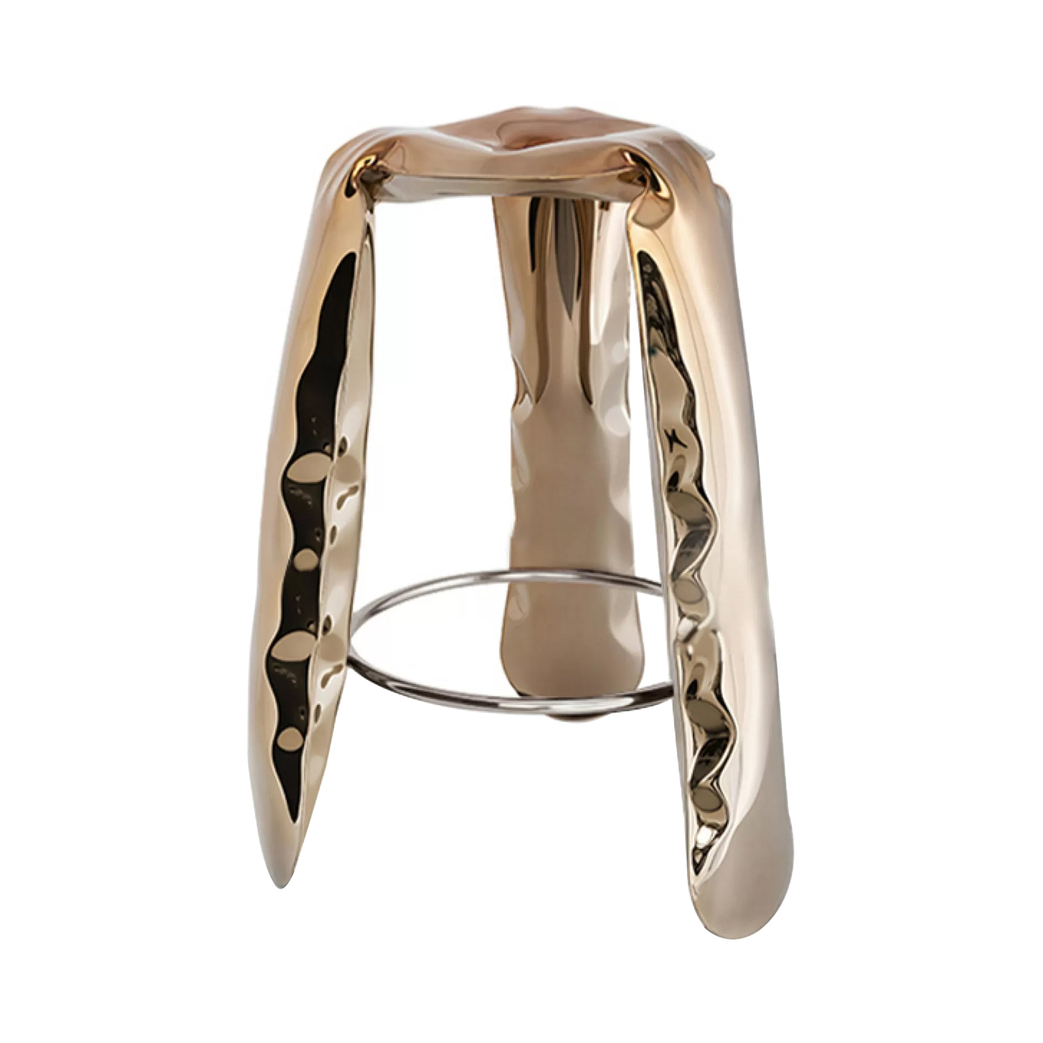 Plopp Bar Stool: Flamed Gold