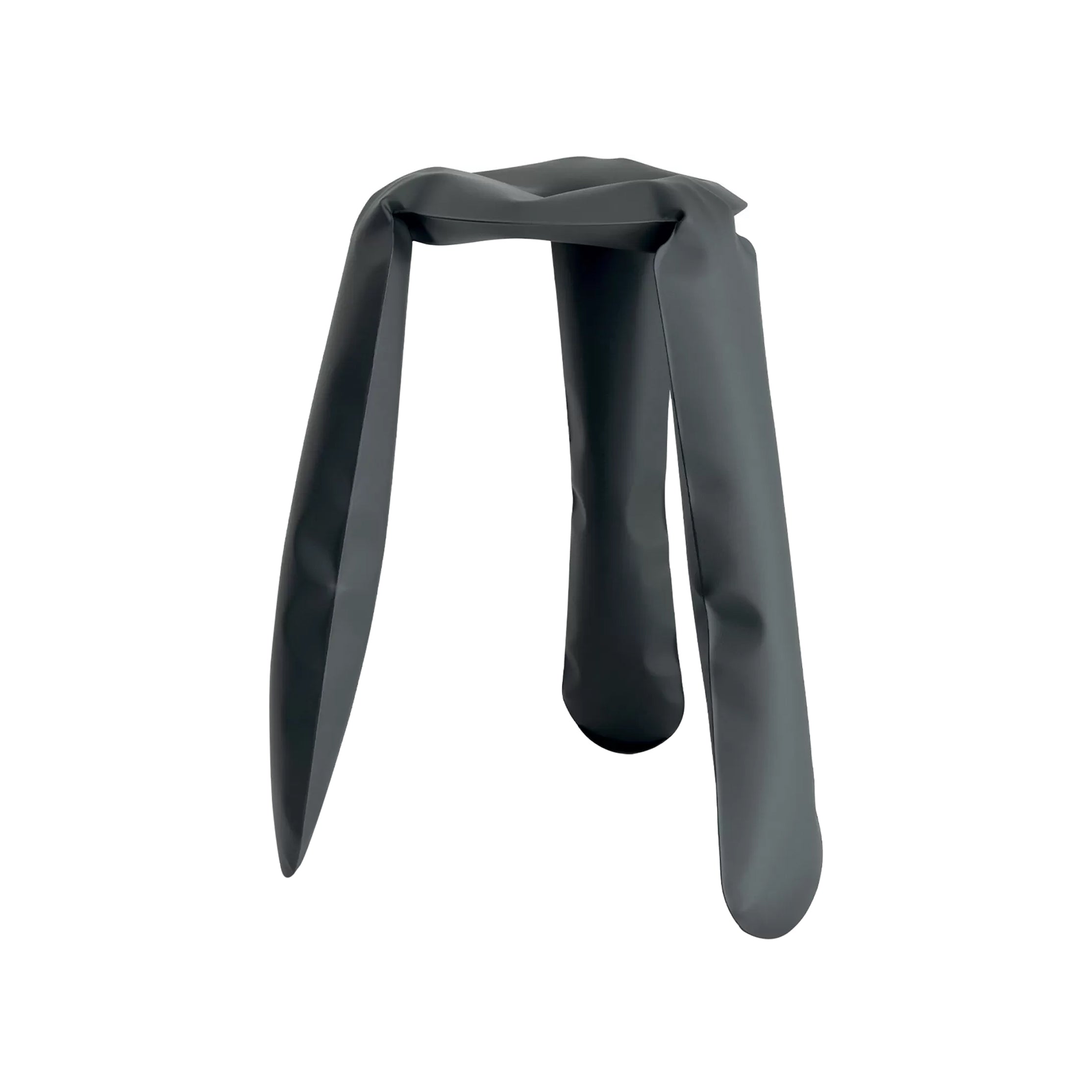 Plopp Kitchen Stool: Graphite Grey Matt Steel