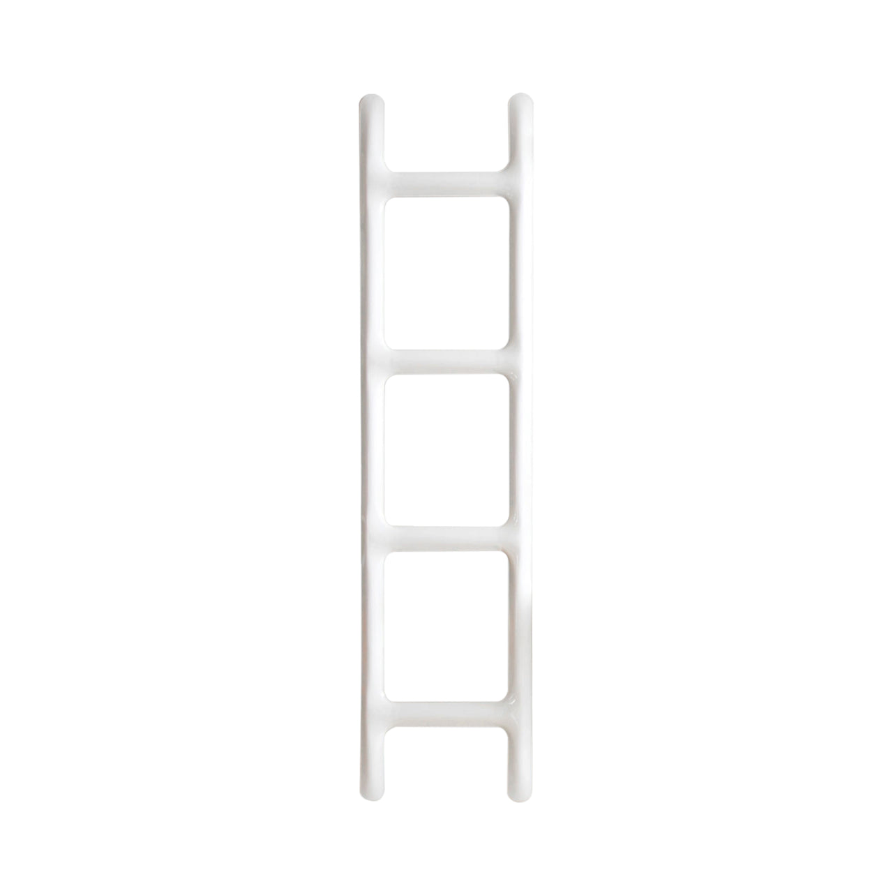 Drab Ladder Hanger: White Glossy Steel