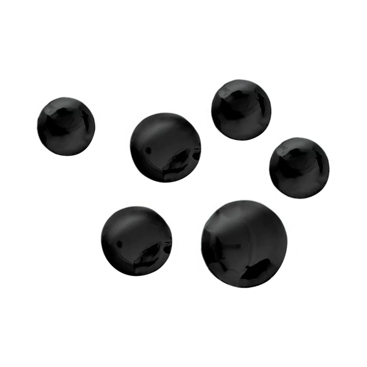 Pin Wall Hanger: Set + 6 + Black Glossy Steel