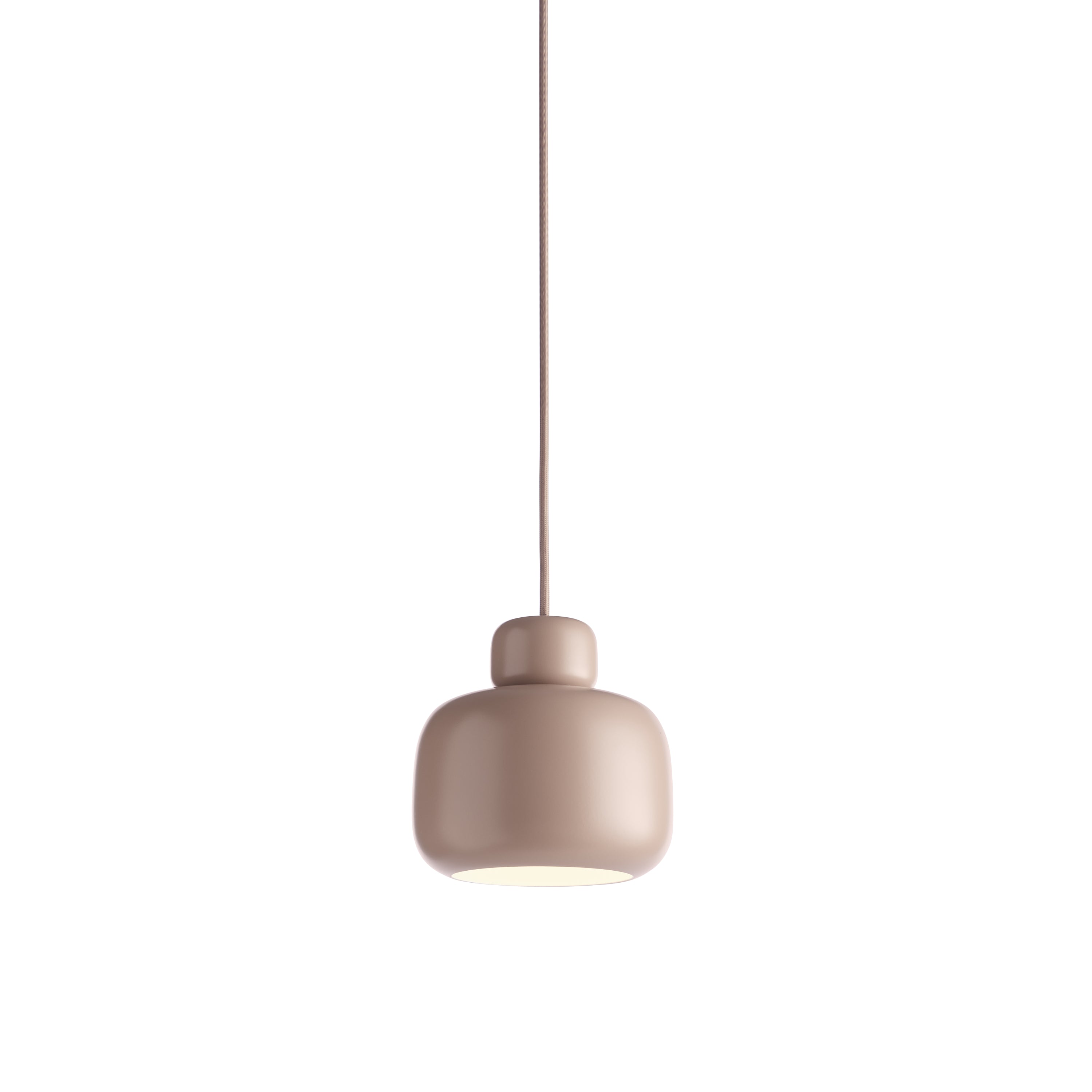 Stone Small Pendant Light: Dusty Rose