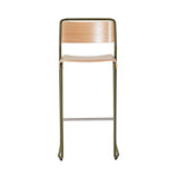 Canteen Utility High Stool: Light Oak + Khaki Green