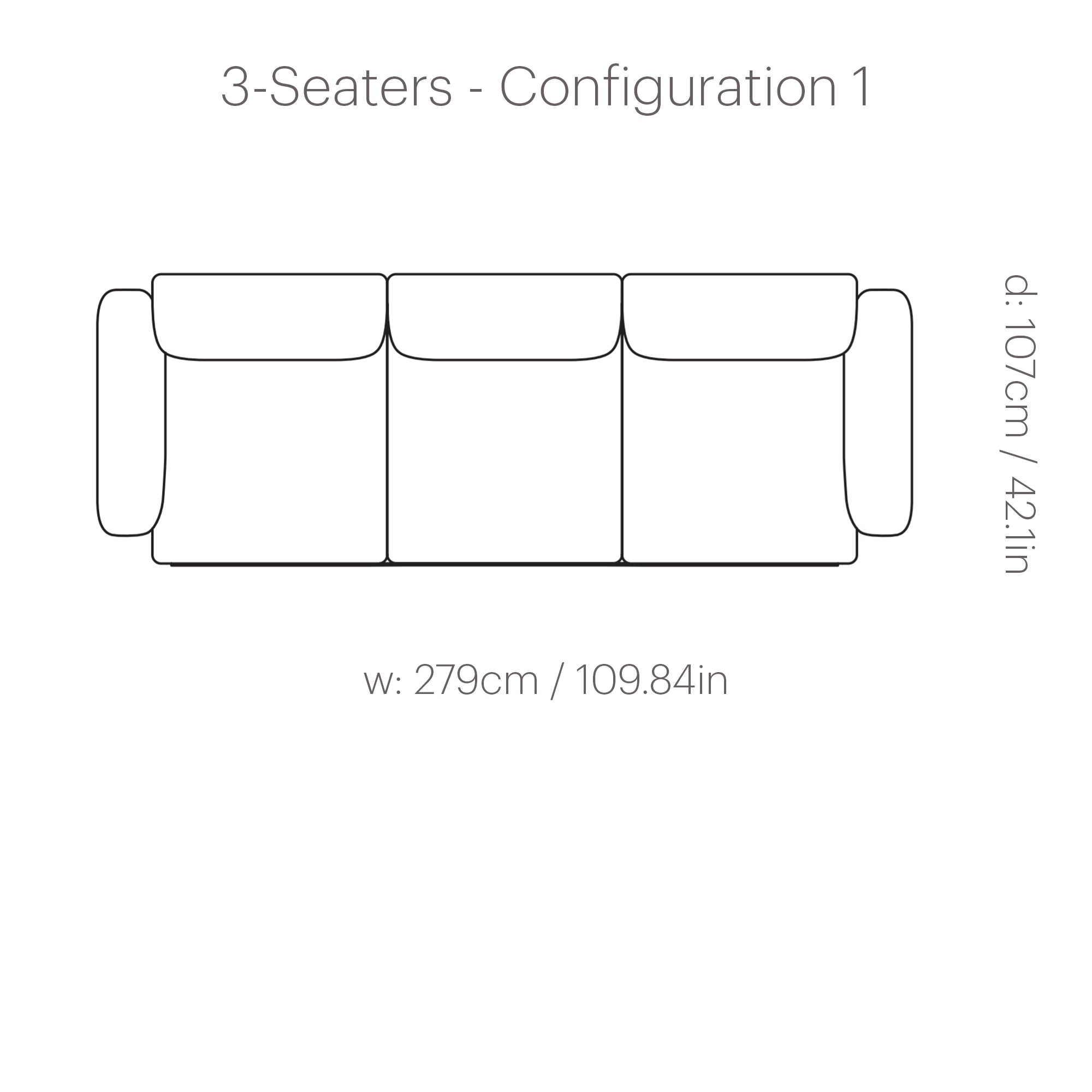 In Situ Modular Sofa: 3 Seater + Configuration 1