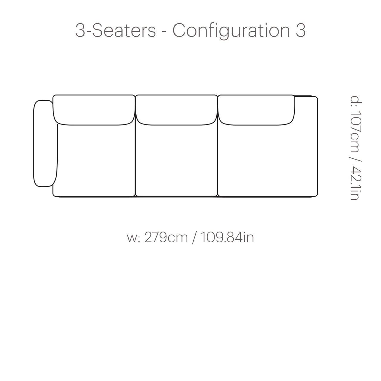 In Situ Modular Sofa: 3 Seater + Configuration 3