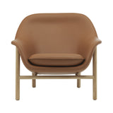 Drape Lounge Chair: Low + Wood Base + Oak