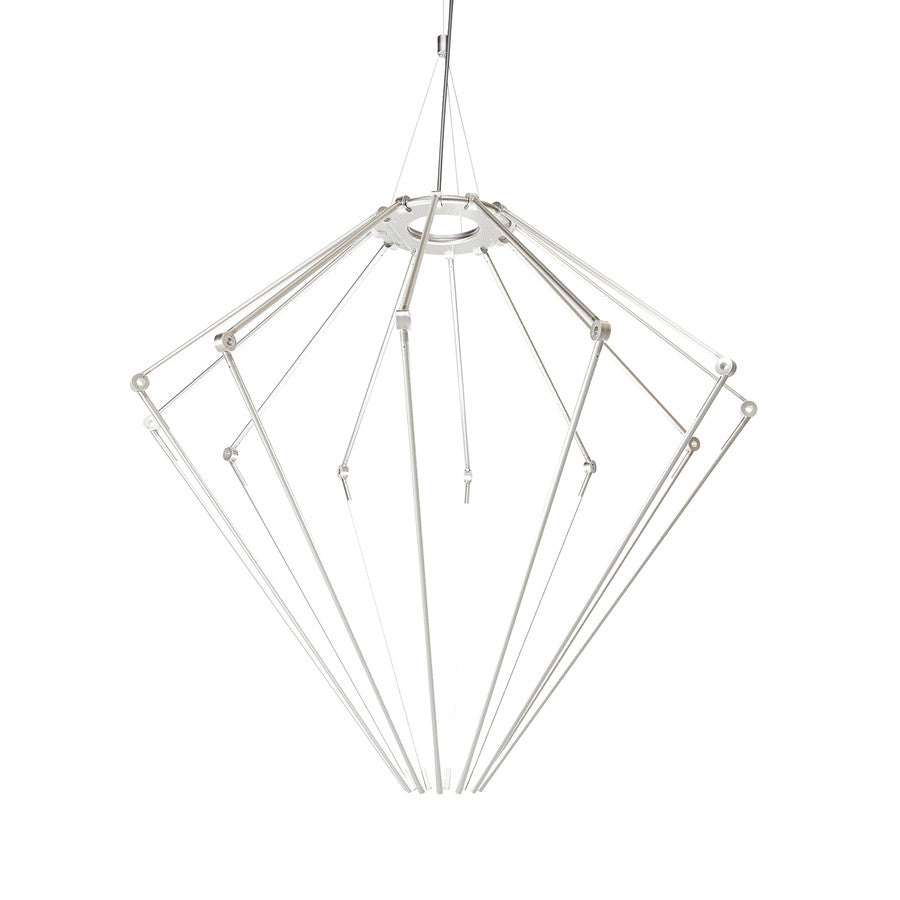 Thin Chandelier: Satin Nickel