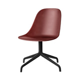 Harbour Side Dining Chair: Star Base + Return + Black Aluminum + Burned Red