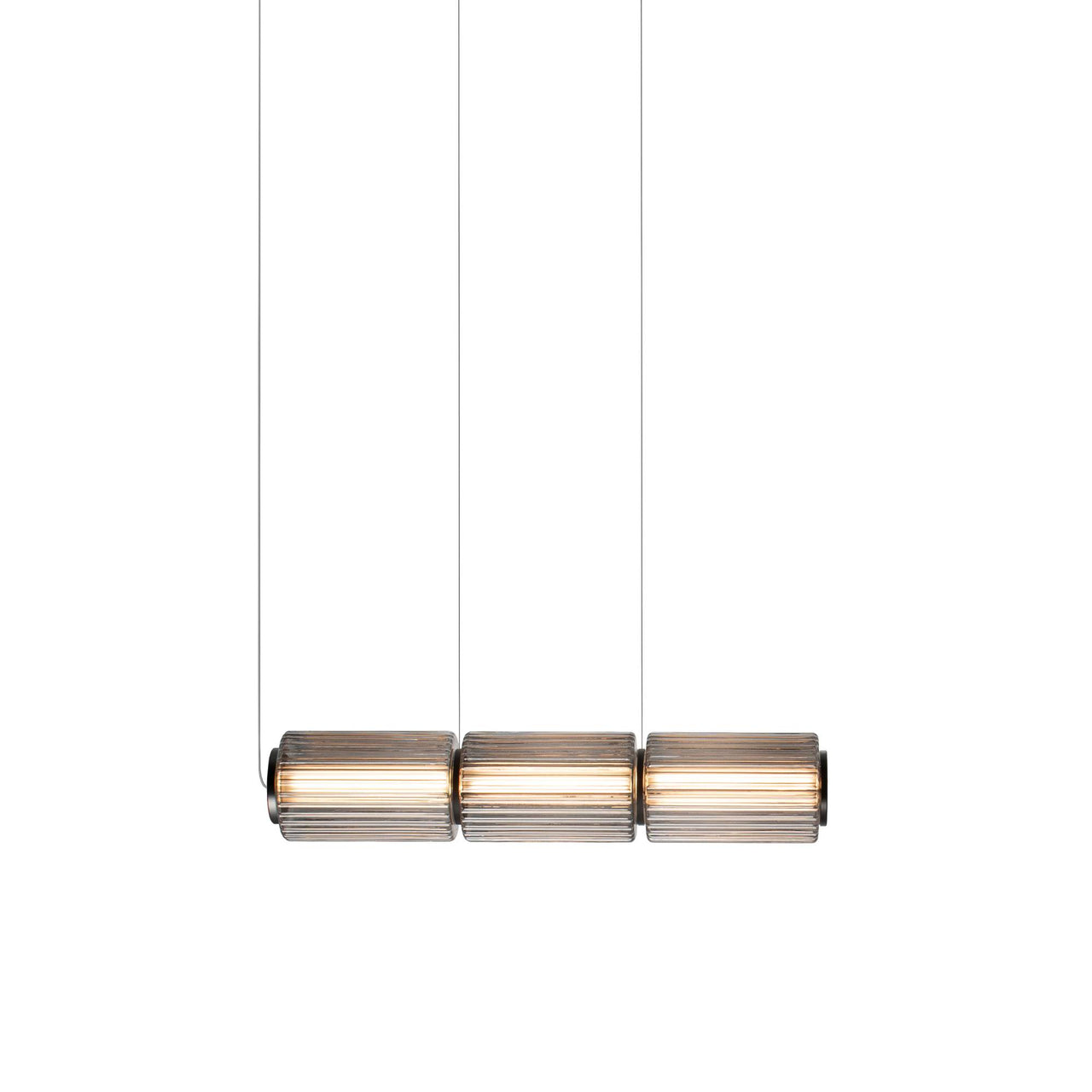 Column 175 Horizontal Pendant: 3 Units + Carbon