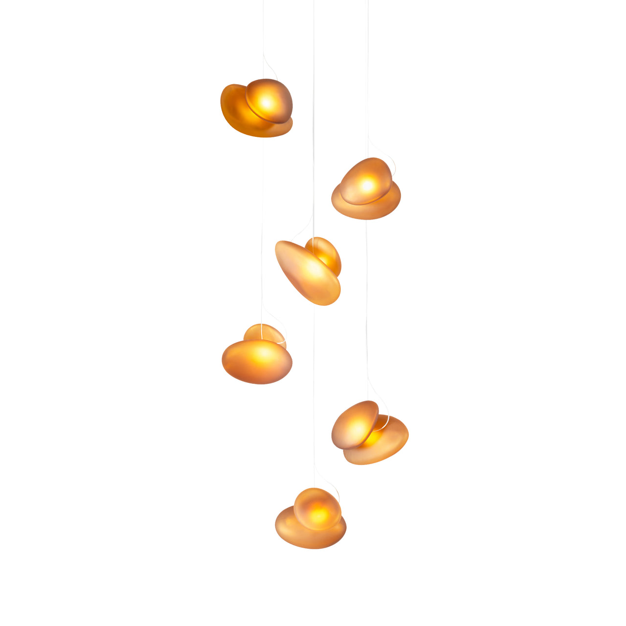 Pebble Chandelier 6: Cluster + Citrine