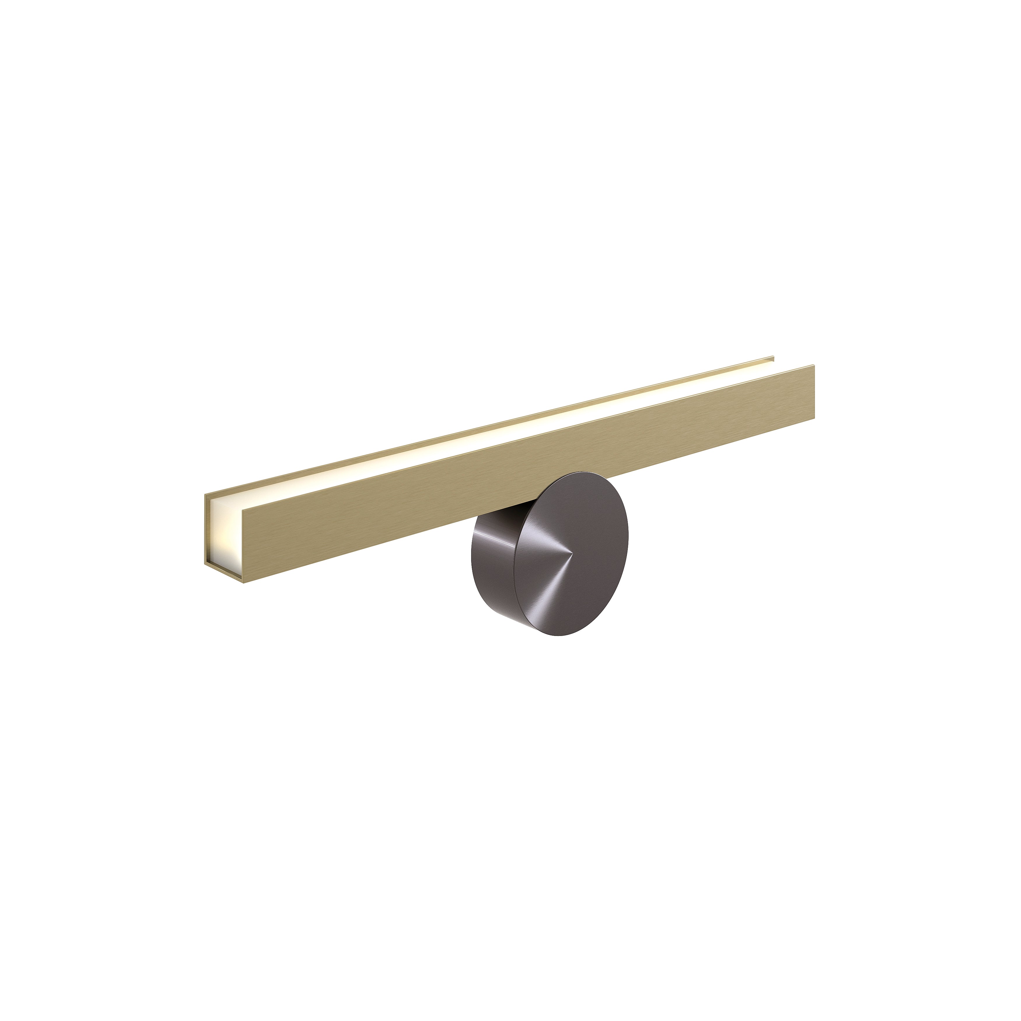 Calé(e) Wall Light: Version 1: Satin Brass + Polished Graphite