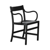 Waiter XL Armchair: Black Stained Beech