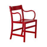 Waiter XL Armchair: Red Lacquered Beech