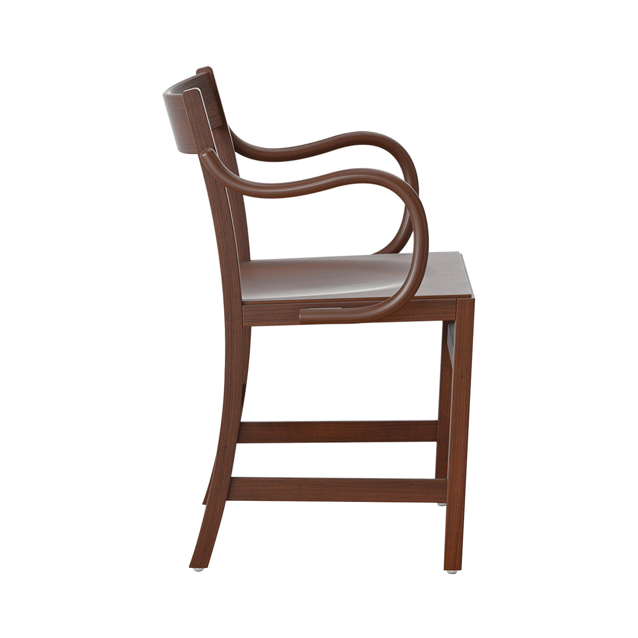 Waiter XL Armchair: Walnut Stained Beech