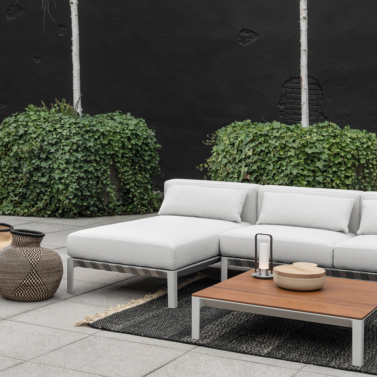 Able Armless Sofa: Outdoor