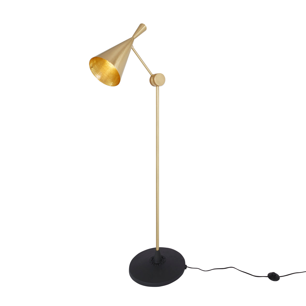 Beat Floor Light: Brushed Brass