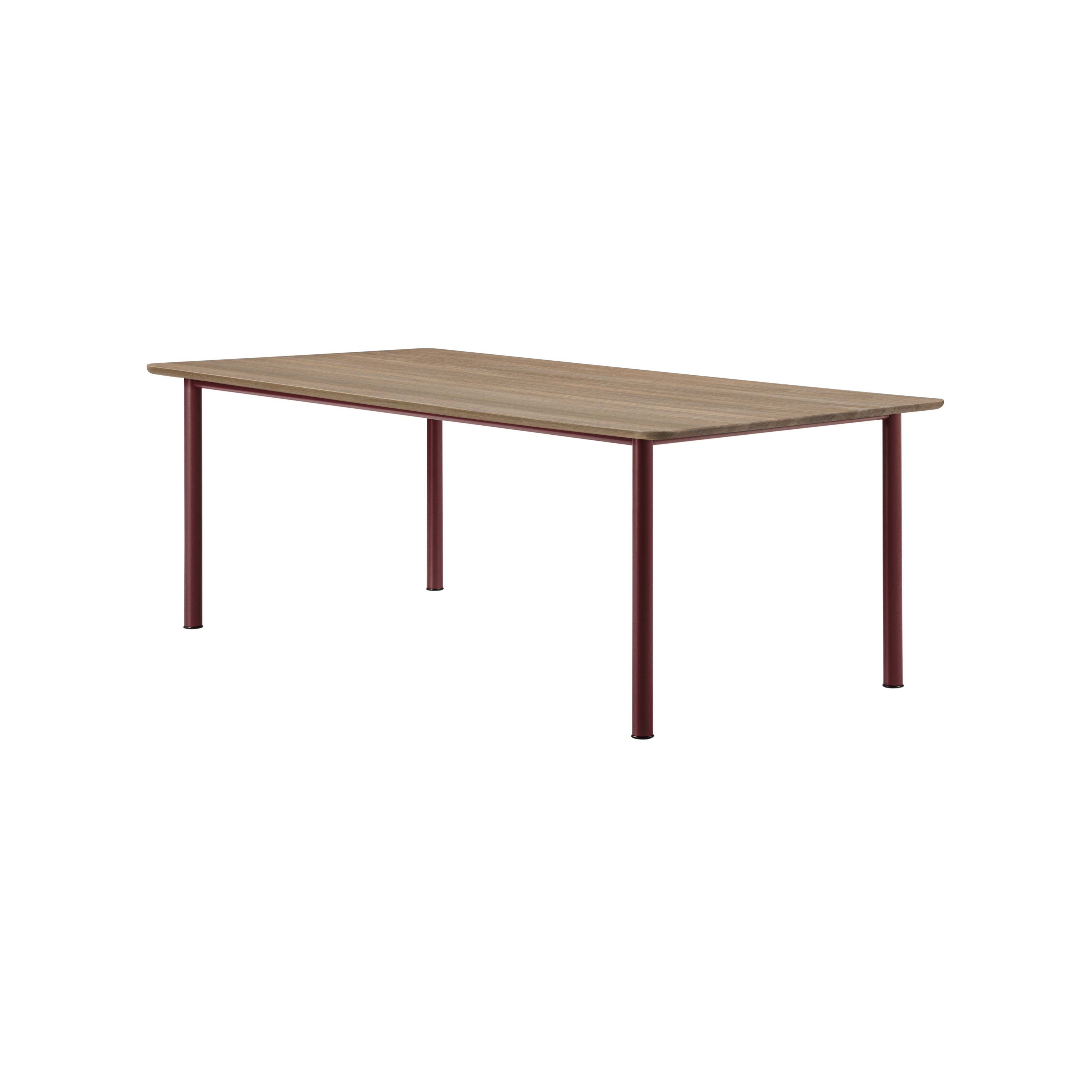 Plan Table: Smoked Oiled Oak + Bordeaux