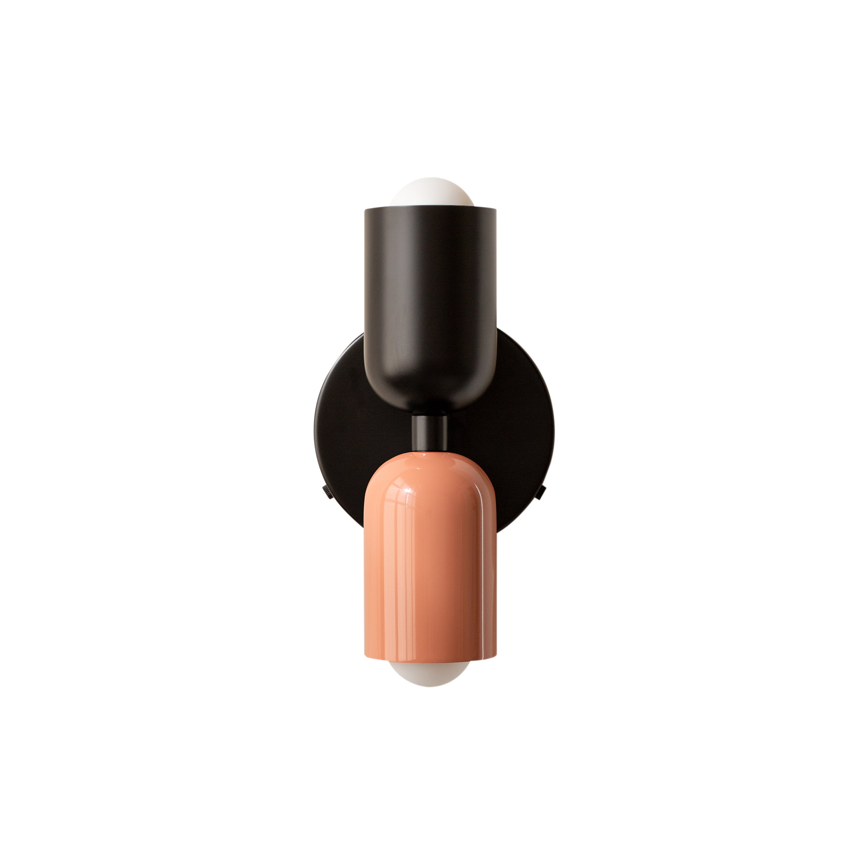 Up Down Sconce: Duo-Tone + Black + Peach + Black