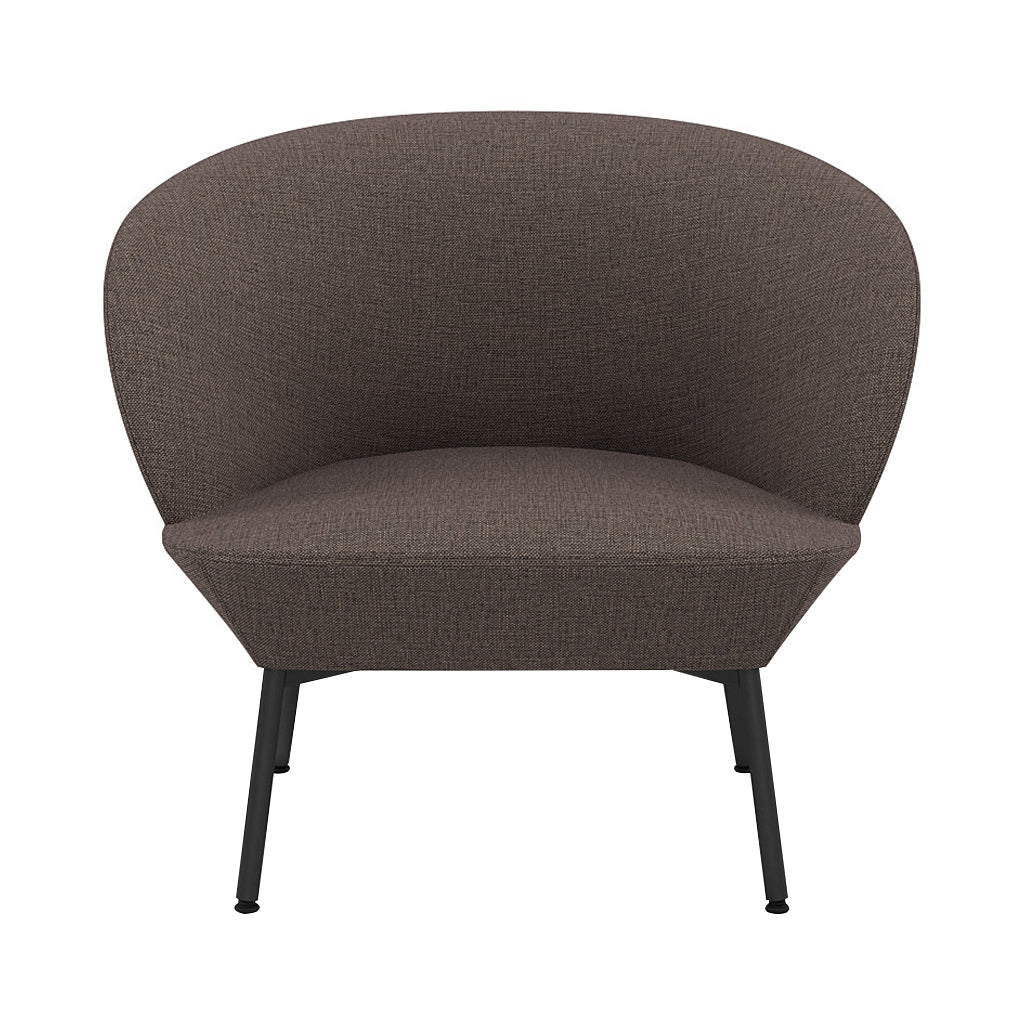 Oslo Lounge Chair: Tube Base + Black