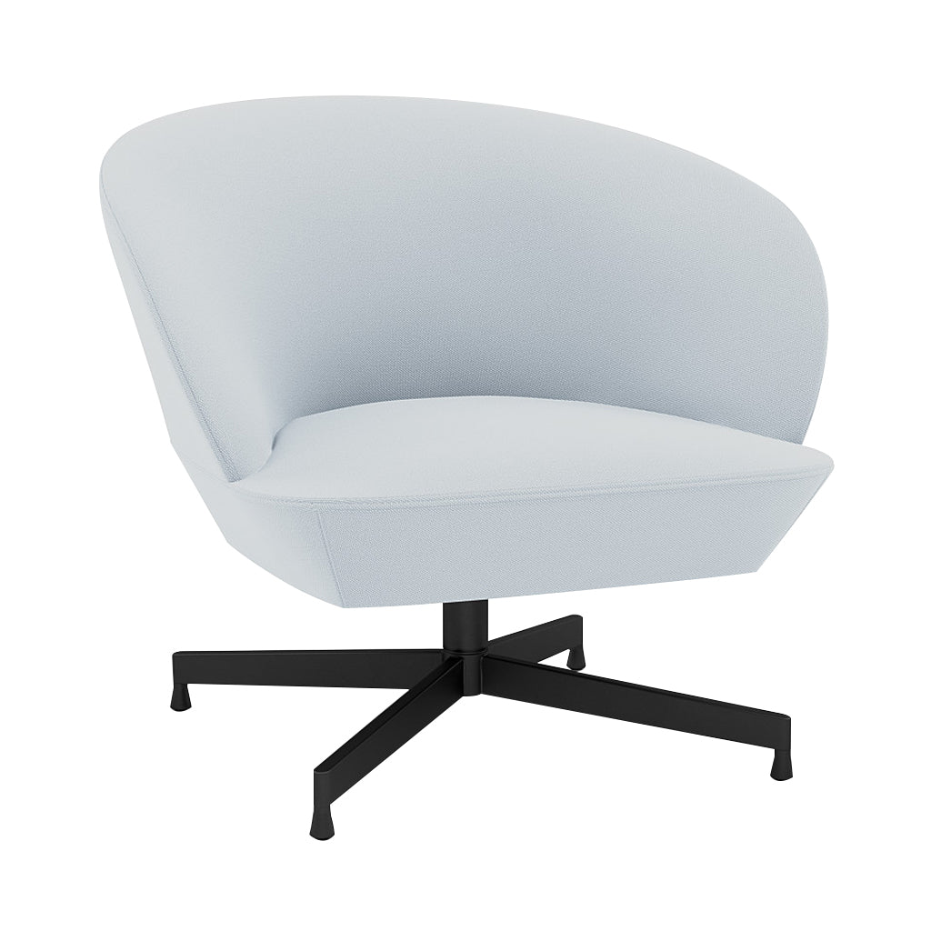 Oslo Lounge Chair: Swivel Base + Black