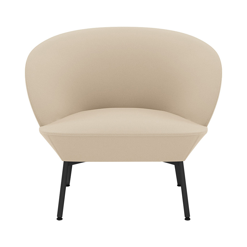 Oslo Lounge Chair: Tube Base + Black