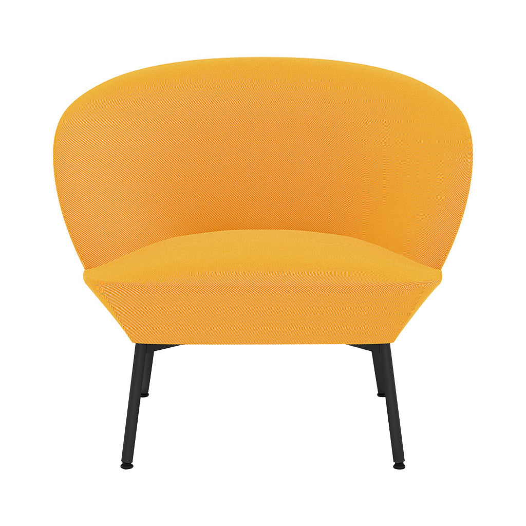 Oslo Lounge Chair: Tube Base + Black