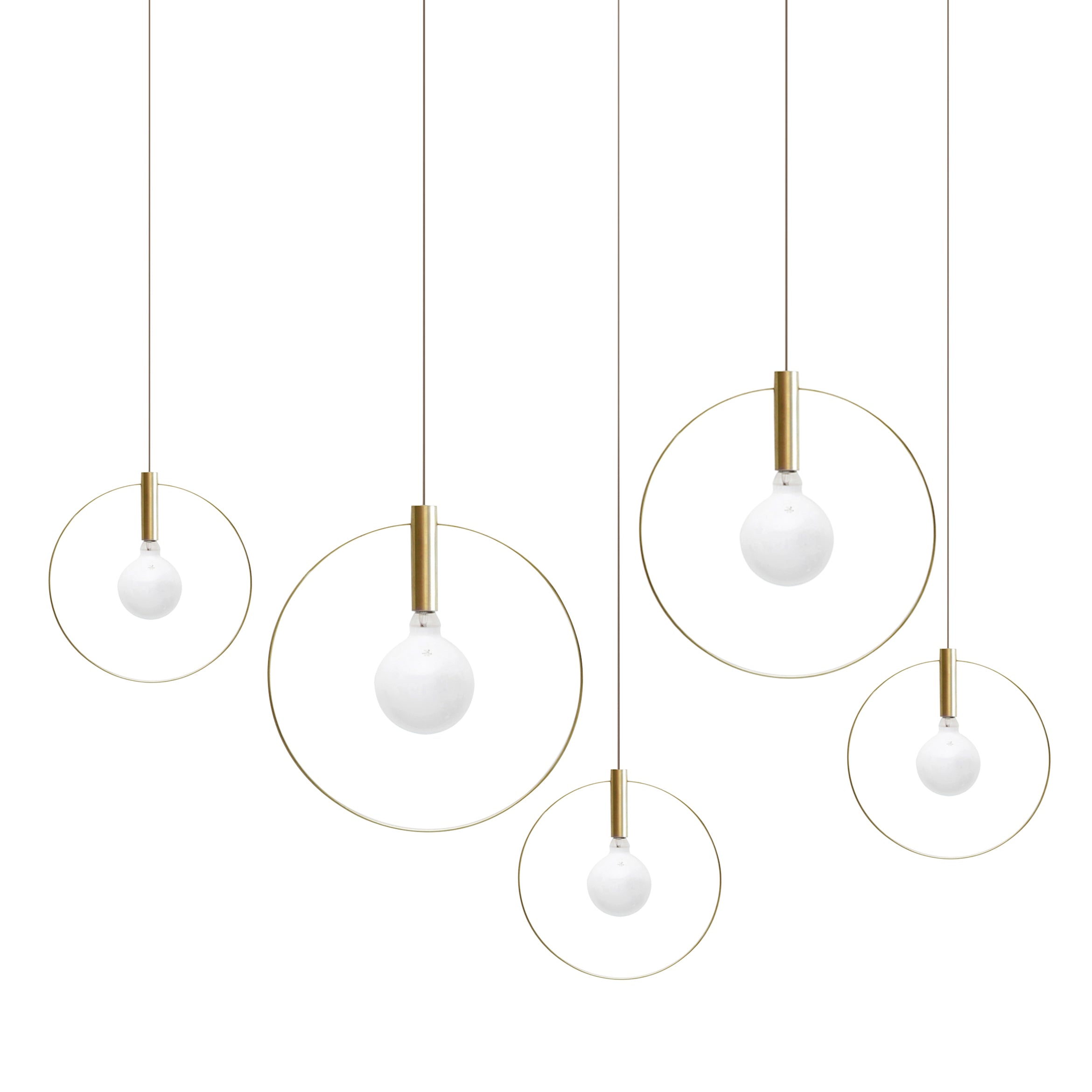 Aura 5-Piece Row: Brass