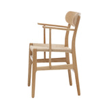 CH26 Dining Chair: Natural + Oiled Oak + Without Cushion