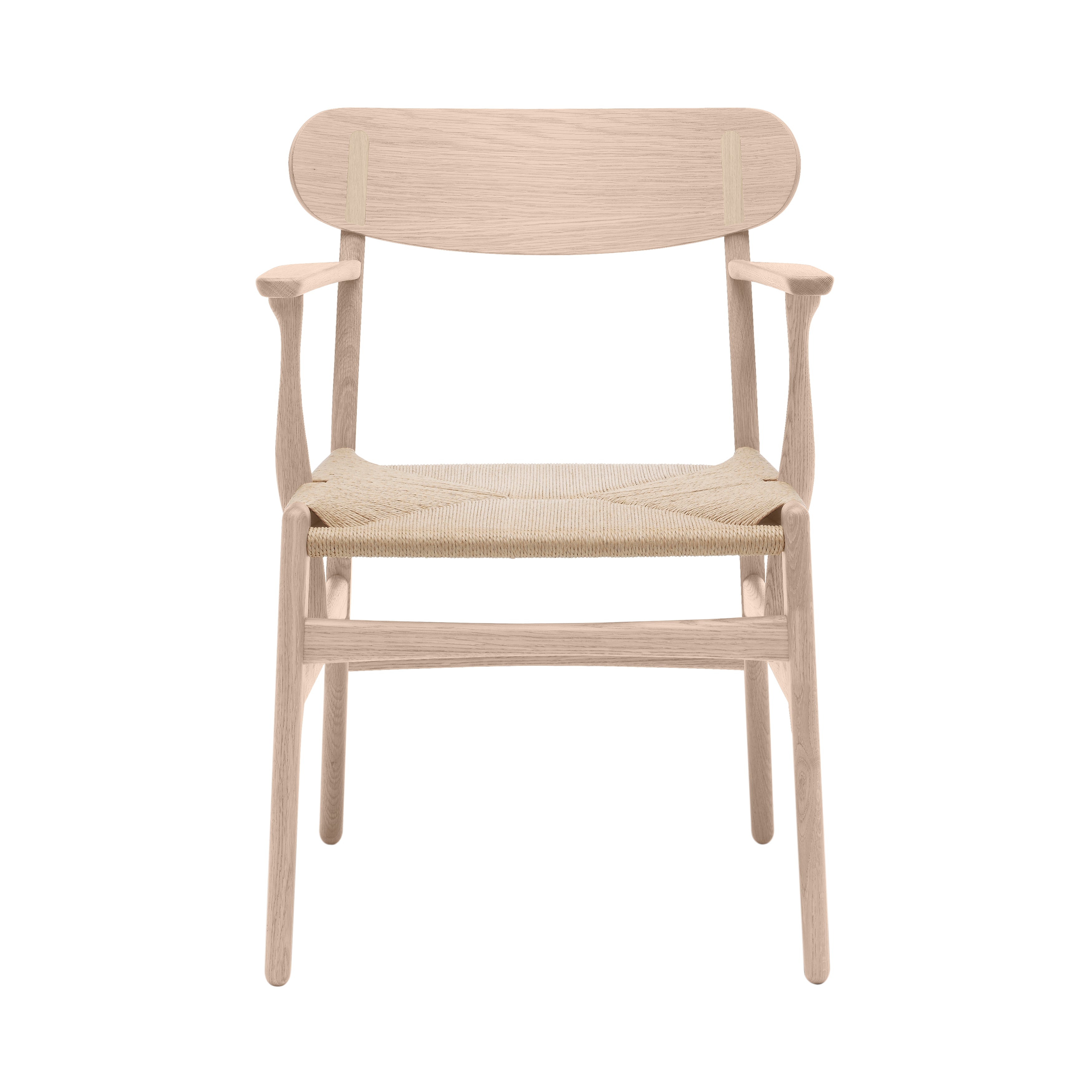 CH26 Dining Chair: Natural + Soaped Oak + Without Cushion