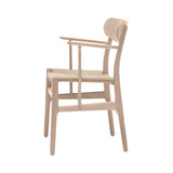 CH26 Dining Chair: Natural + Soaped Oak + Without Cushion