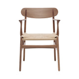 CH26 Dining Chair: Natural + Oiled Walnut + Without Cushion