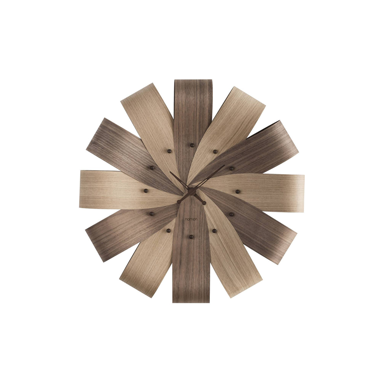 Ciclo Clock: Oak + Walnut + Walnut 