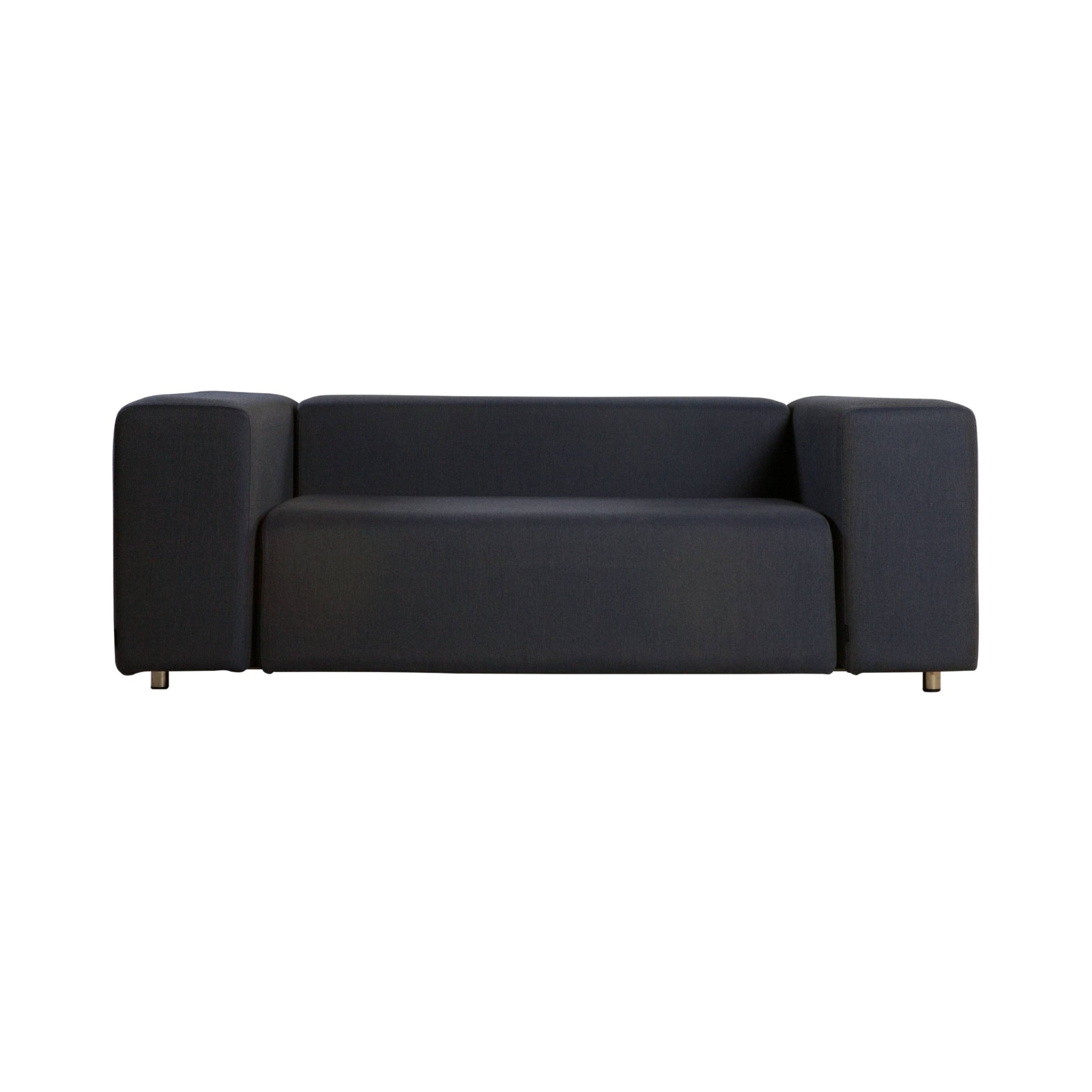 Dorm 2 Seater Sofa: With Arm + Panama Navy 1319