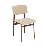 Loft Chair: Upholstered + Deep Red + Oak