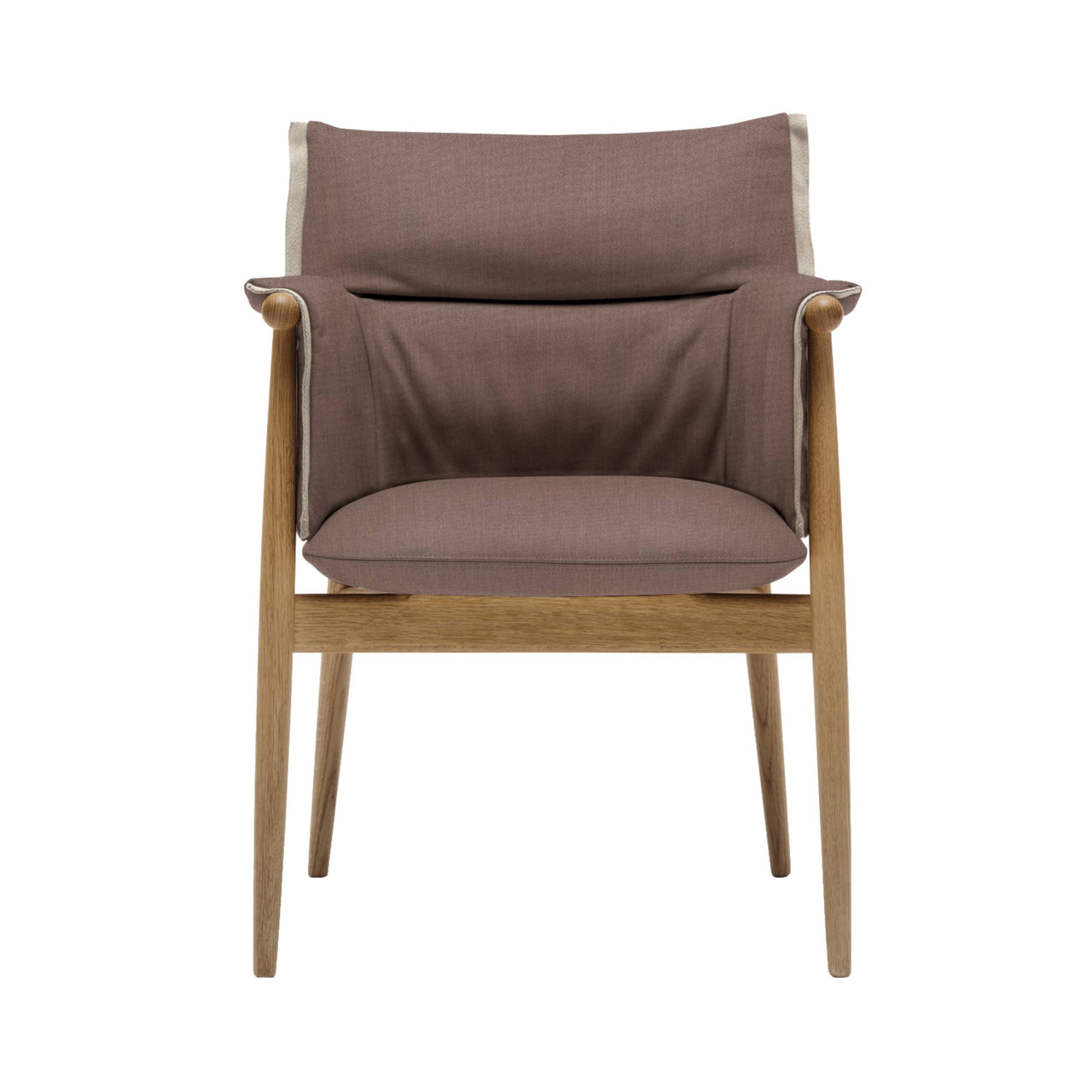 E005 Embrace Armchair: Natural Edging Strip + Oiled Oak