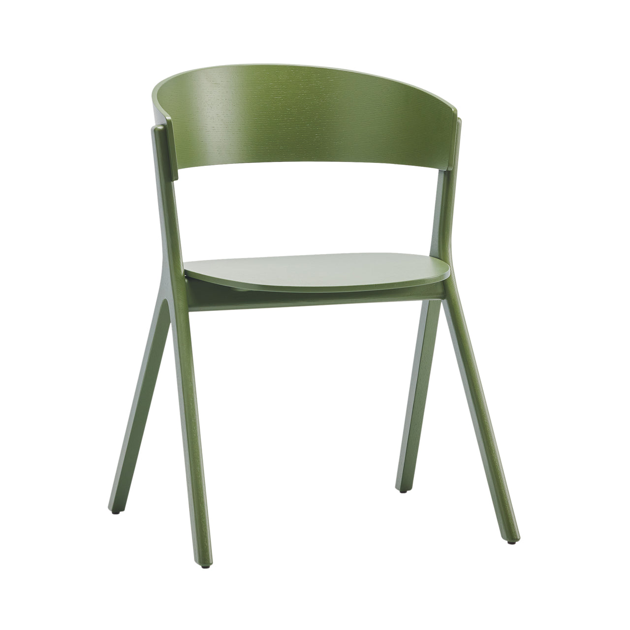 Circus Wood Chair: Olive Green + Without Seat Pad