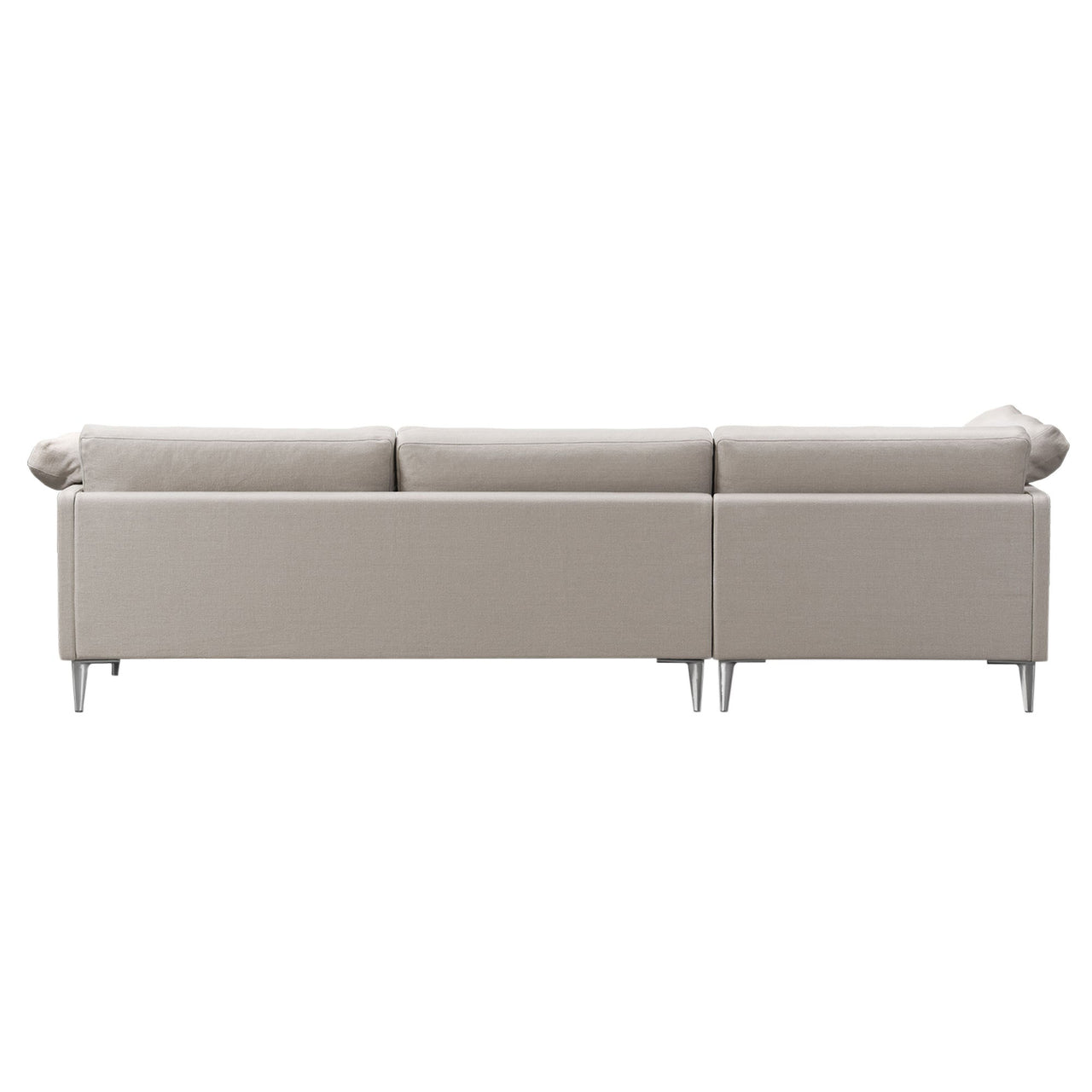 EJ295 Chaise Sofa: Large + Chrome + Left