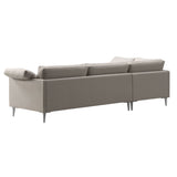 EJ295 Chaise Sofa: Large + Chrome + Left