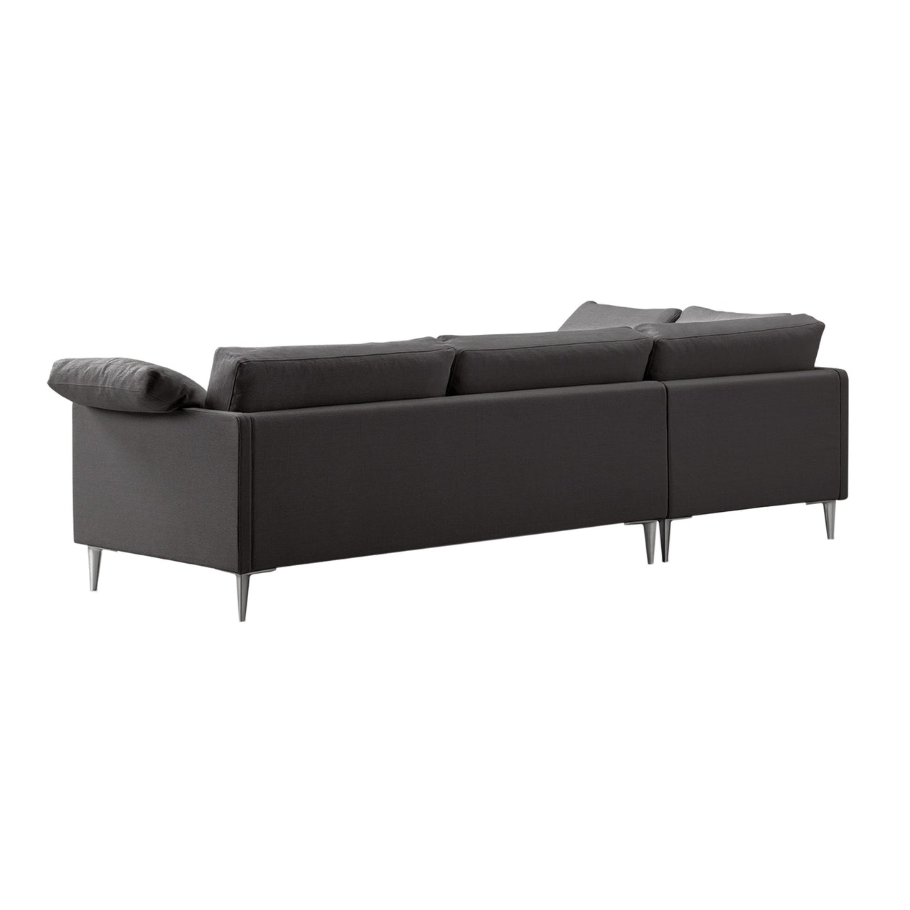 EJ295 Chaise Sofa: Small + Chrome + Left (With Cushion)