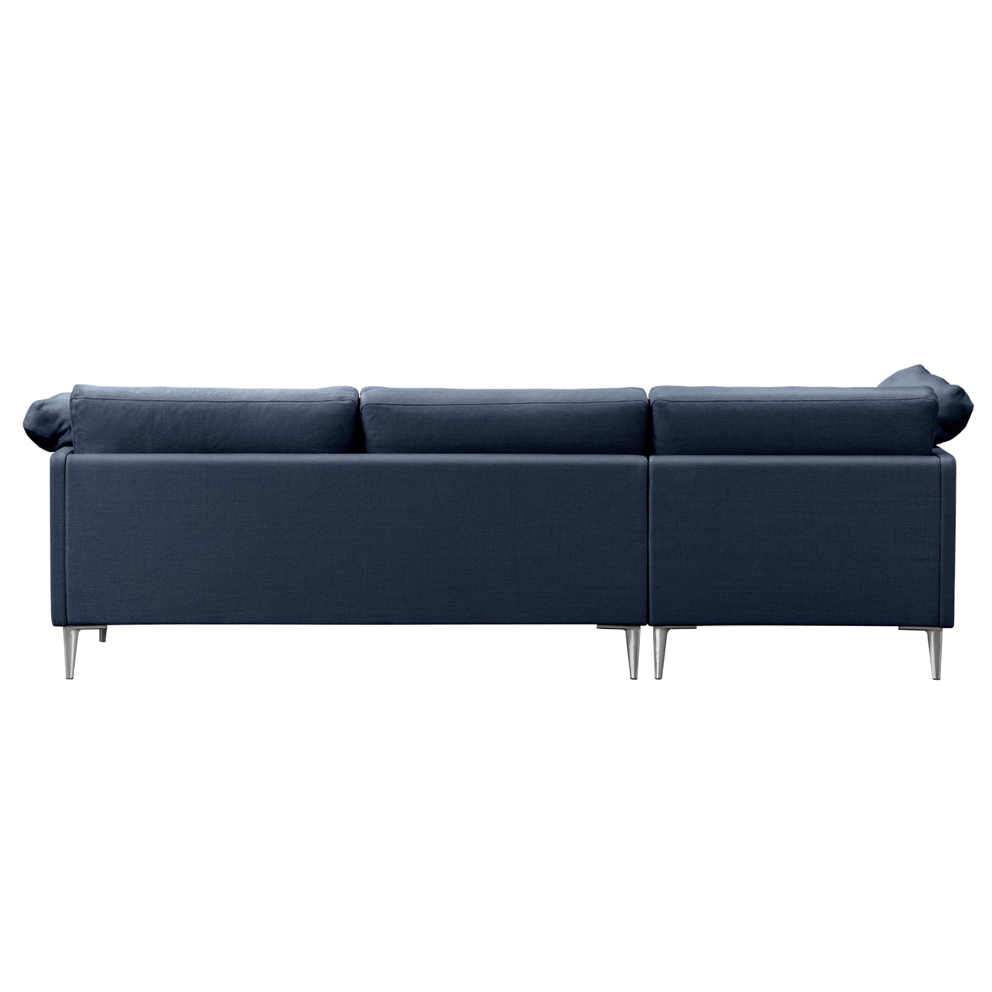 EJ295 Chaise Sofa: Large + Chrome + Left