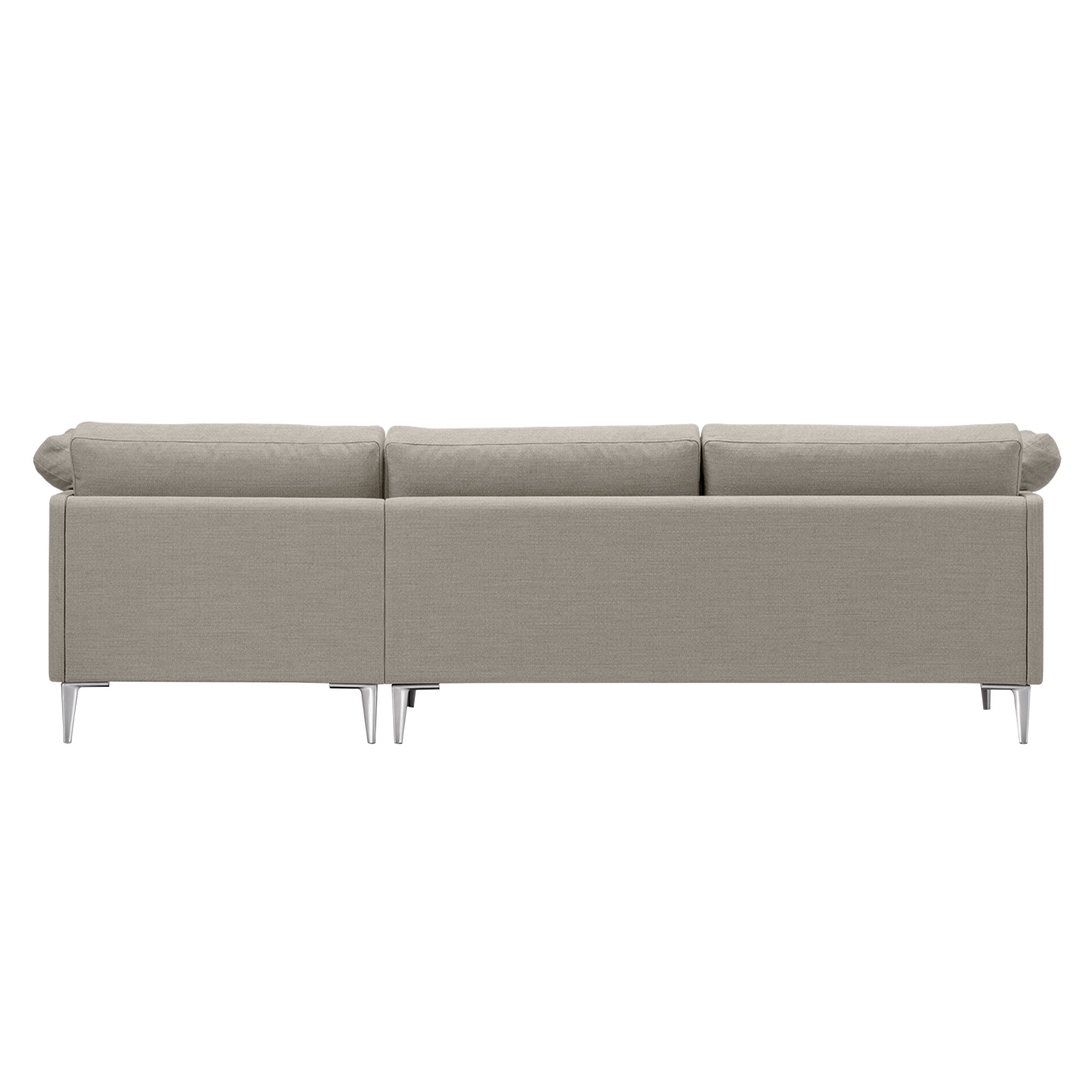 EJ295 Chaise Sofa: Large + Chrome + Right